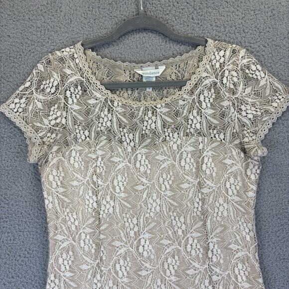 Sundance Dress Small Cottagecore Coquette Romantic Bridal Feminine Lace A-Line - Picture 3 of 11